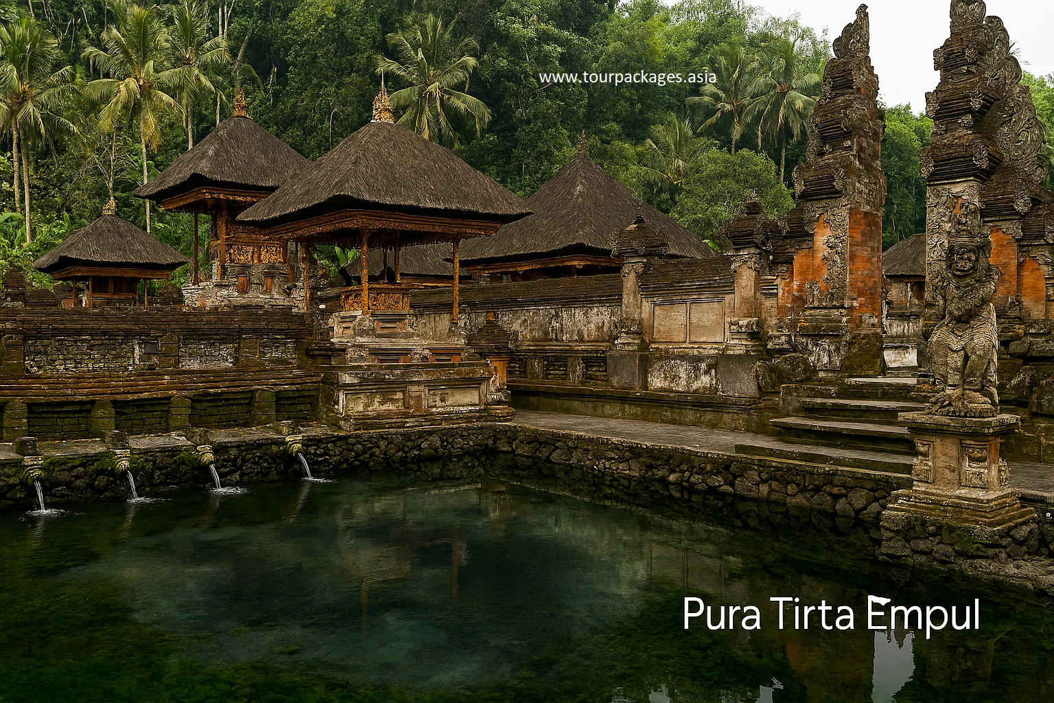 Sacred Waters of Pura Tirta Empul Hindu temple