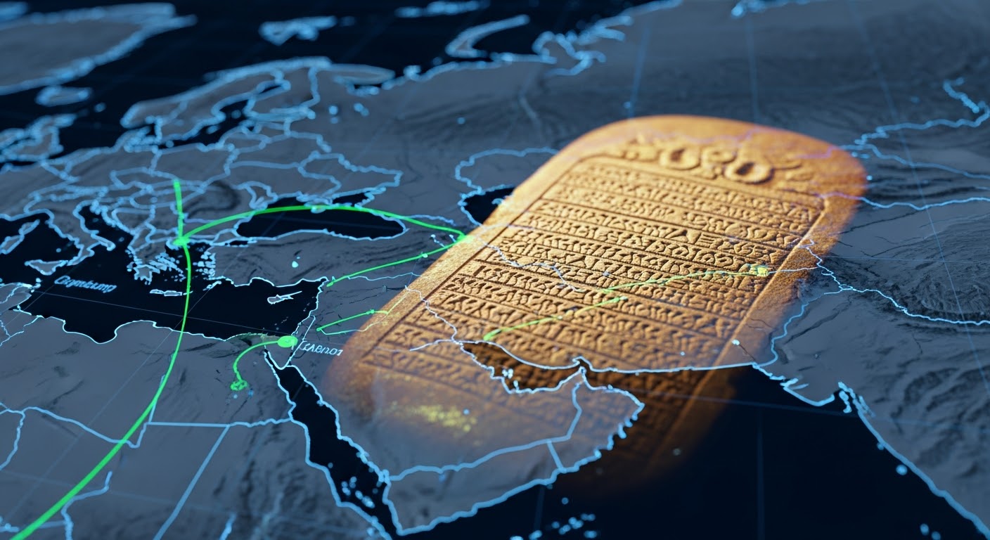 Wide shot of the Sinai desert, highlighting potential Exodus routes.