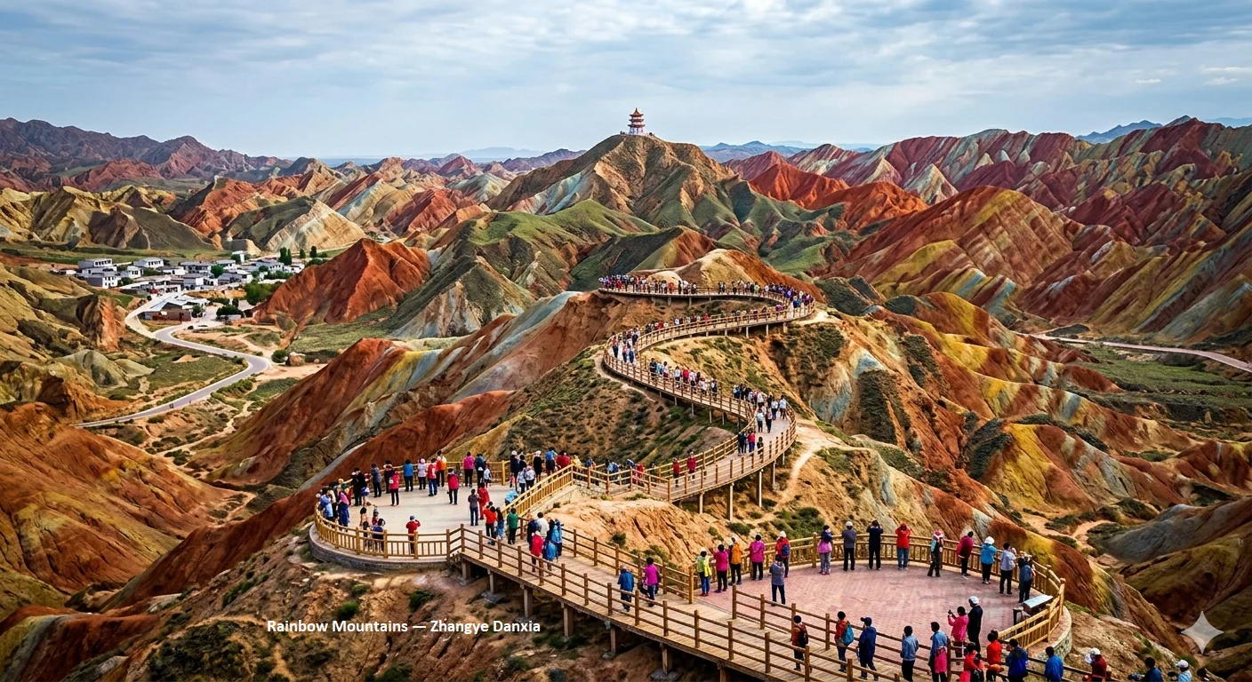 Zhangye Danxia Rainbow Mountains Sunset — Ultimate China Viewpoint