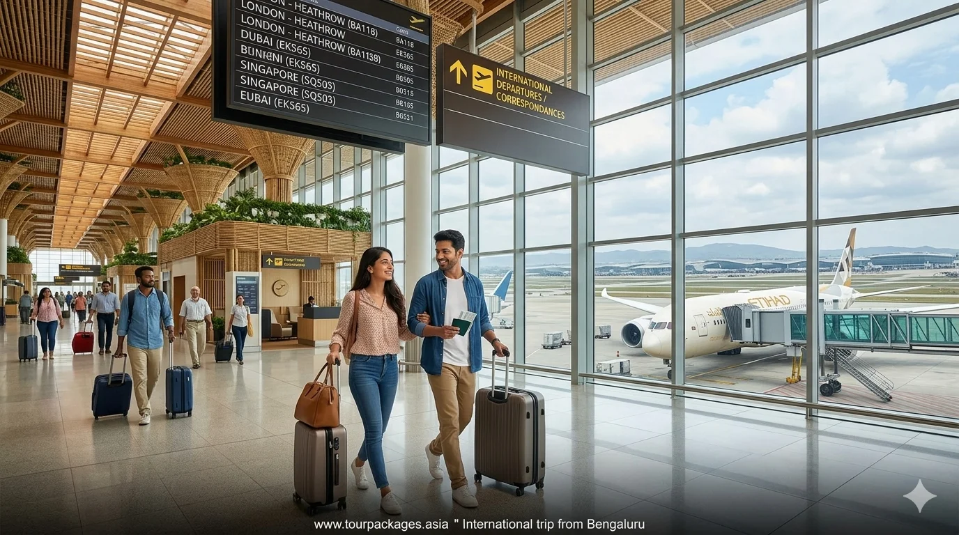 International travel destinations with direct flight from Bengaluru