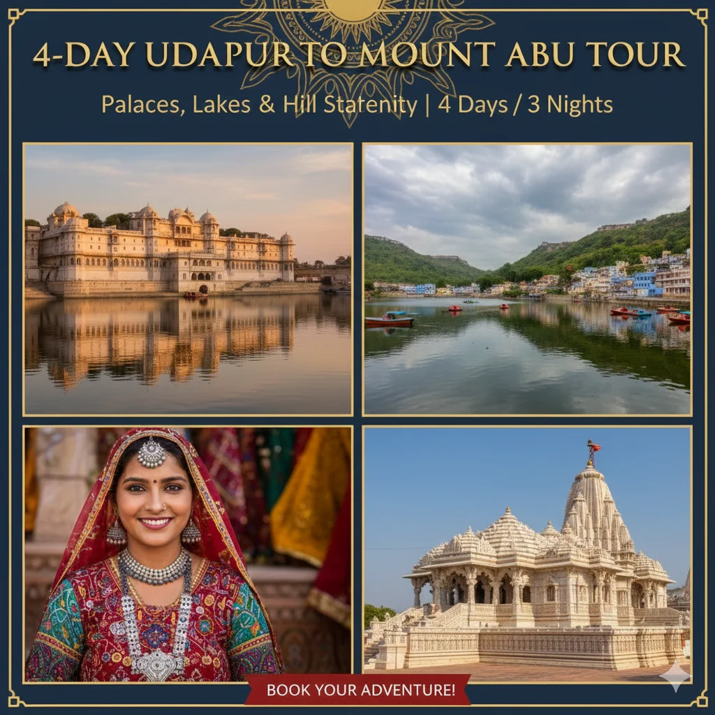 Udaipur to Mount Abu 4-Day Rajasthan Heritage & Hill Tour